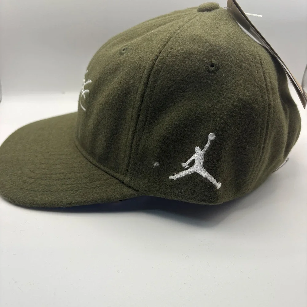 Jordan Flight Adult Unisex Olive Green Wool Blend M/L Baseball Cap New With Tags